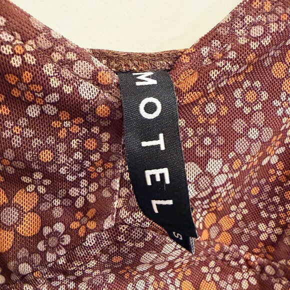 Motel Rocks Brown Floral Slip Dress – Small - Picture 5 of 10